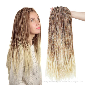 High Quality Braiding Hair Extension Synthetic Hair Braids Box Crochet Braids Brown Blonde Grey Burgundy Ombre